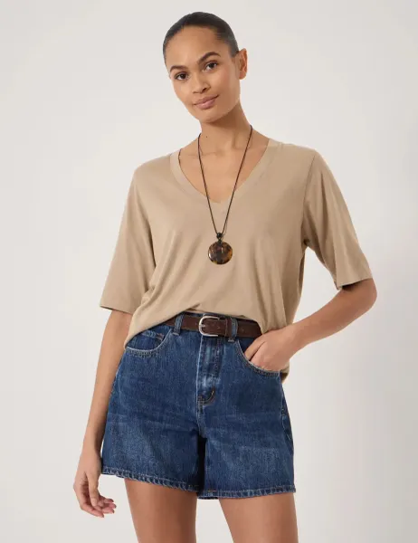 HUSH Cotton Rich V-Neck T-Shirt