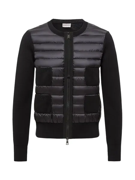 Women Padded Cardigan Black
