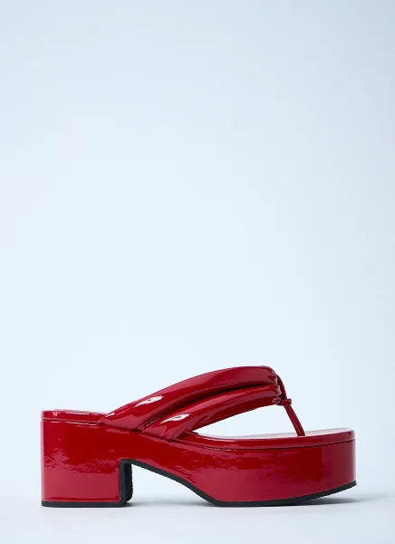 High-Shine Heeled Sandals