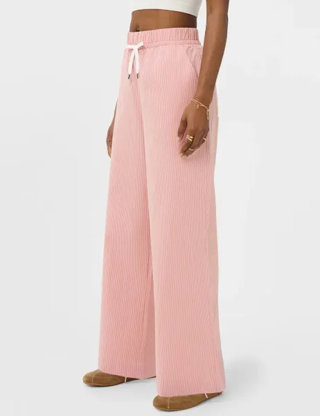 Sweaty Betty Summer Stripe Regular Trouser Pink