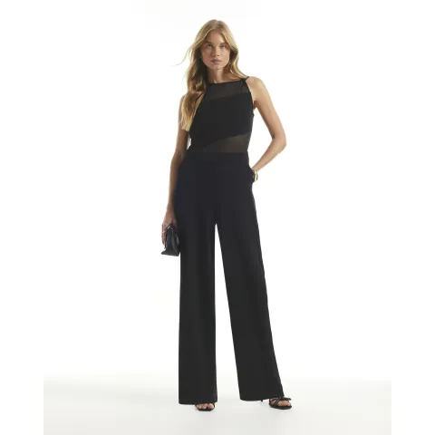 River Island Mesh Top Jumpsuit