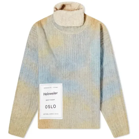 Multicolour High Neck Knitted Jumper