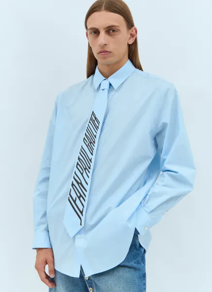 Logo-Print Tie Shirt