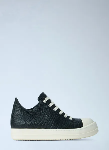 Textured Leather Low-Top Sneakers