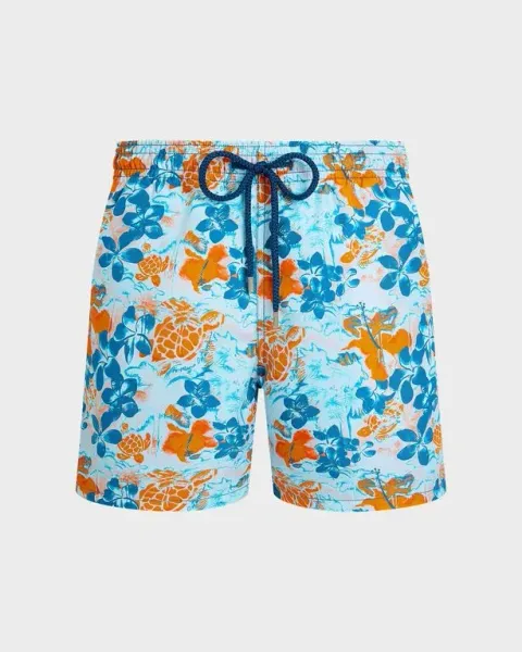 Vilebrequin Men Swim Shorts Jungle Turtles
