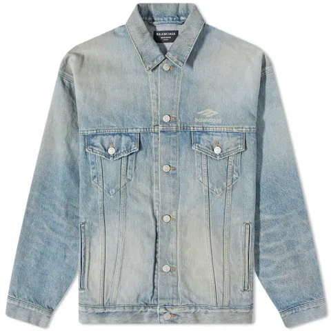 Back Logo Oversized Denim Jacket