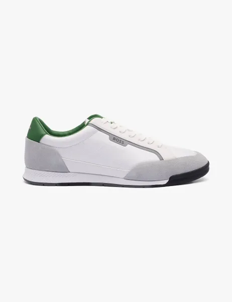 Boss Leather Trainers White Mix