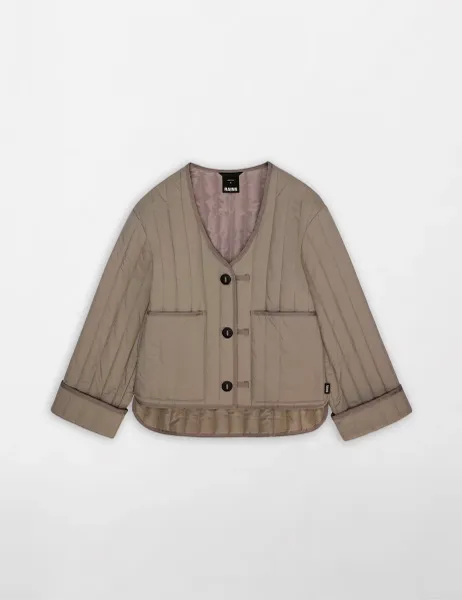Rains Banja Quilted Liner Jacket Beige