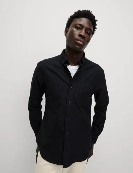 Marks & Spencer Pure Cotton Ultimate Oxford Shirt Black