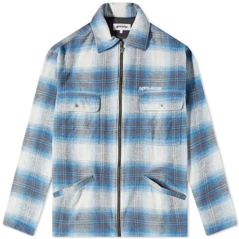 Full Zip Flannel Shirt Jacket