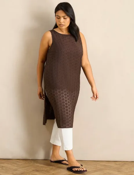 Textured Tunic Brown