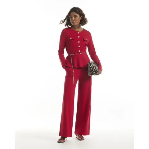 River Island Ponte Wide Leg Trousers