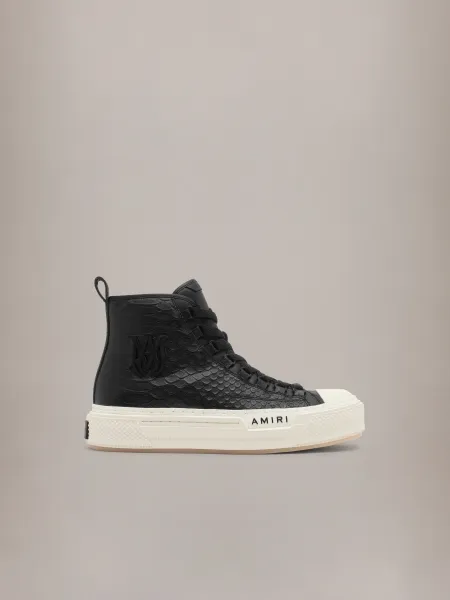 AMIRI PYTHON EMBOSSED MA COURT HI - Black