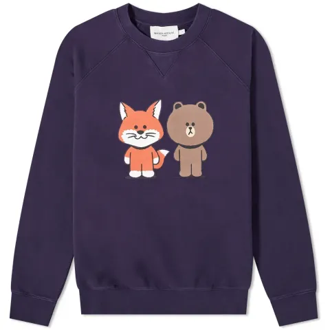 Maison Kitsuné x Line Friends Kitsune Big Print Crew Sweat