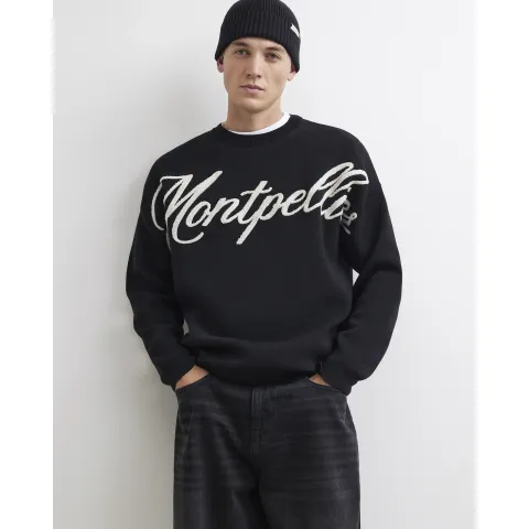 River Island Oversized Fit Knit Montpellier Jumper