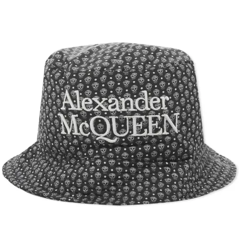 Polka Dots Skulls Bucket Hat
