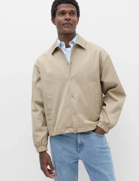 Marks & Spencer Cotton Blend Coach Jacket Beige