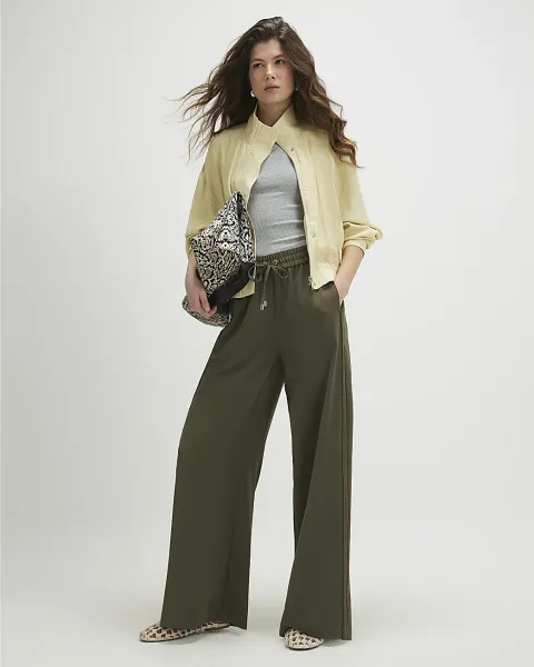 River Island Wide Leg Drawstring Tailored Joggers