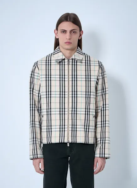 Check Cotton Harrington Jacket