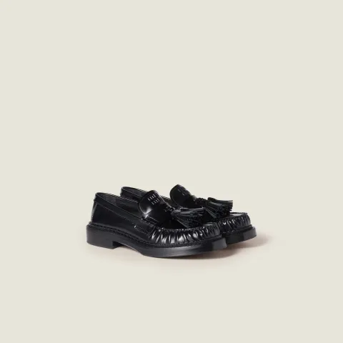 Tassel loafers in polished leather