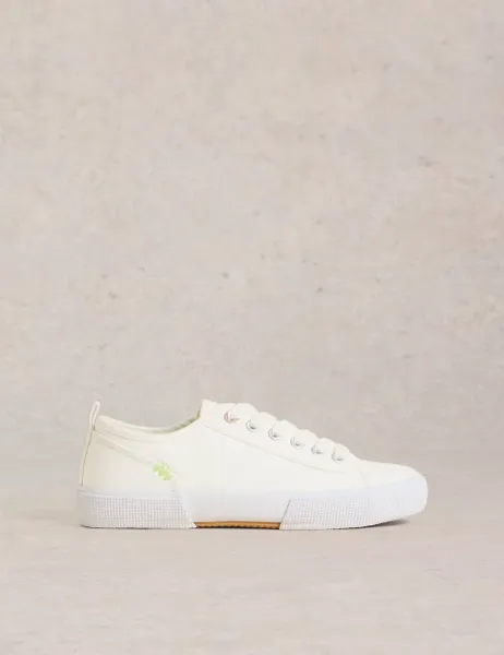 White Stuff Canvas Trainers White