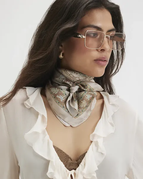 River Island Paisley Satin Scarf