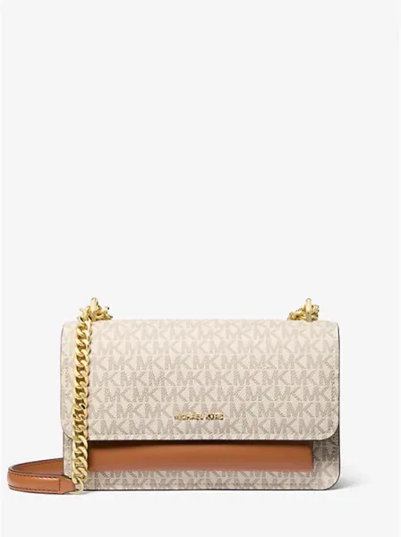 Claire Large Signature Logo Shoulder Bag