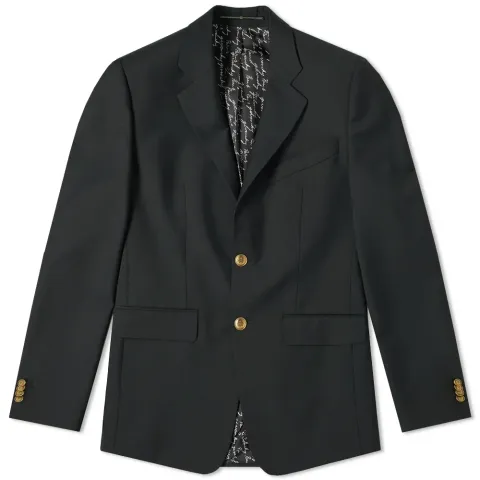 Gold Button Single Breasted Blazer