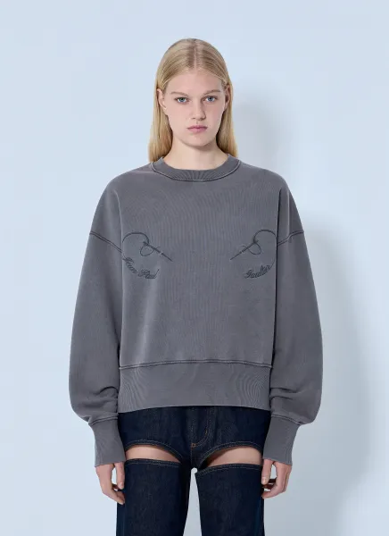 Fleece Embroidered Sweatshirt