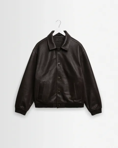 Fitzroy - Dark Brown Leather Flight Jacket