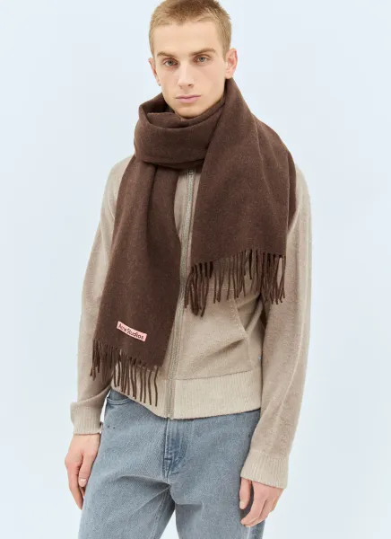 Oversized Fringe Wool Scarf