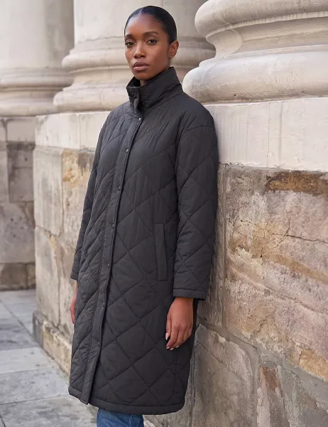 Roman Petite Oversized Puffer Coat Black Mix
