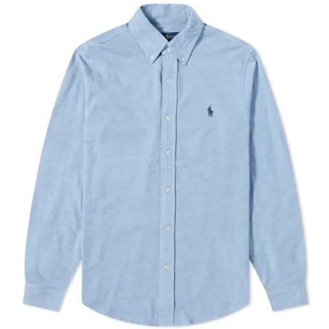 Slim Fit Button Down Pique Shirt