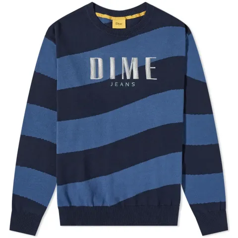 Wave Striped Crew Knit