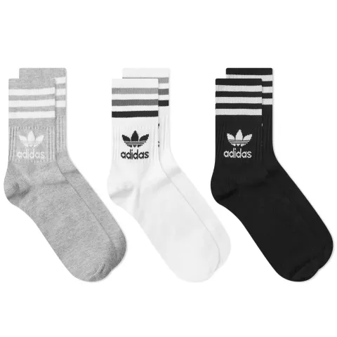 Mid Cut Crew Sock - 3 Pack