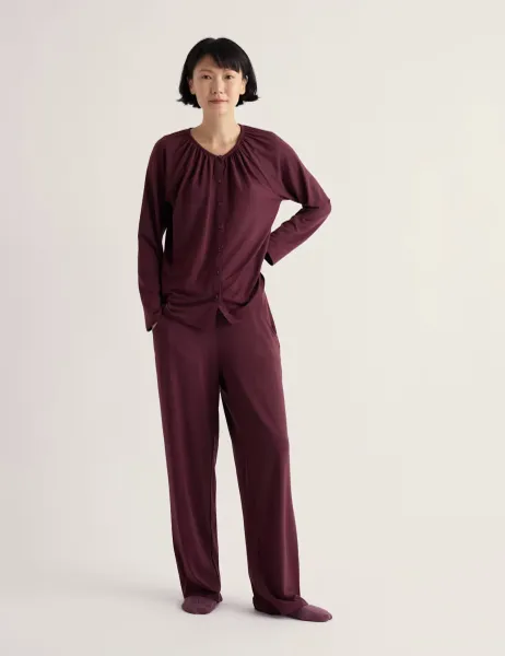 Seasalt Cornwall Modal Rich Jersey Pyjama Set Purple