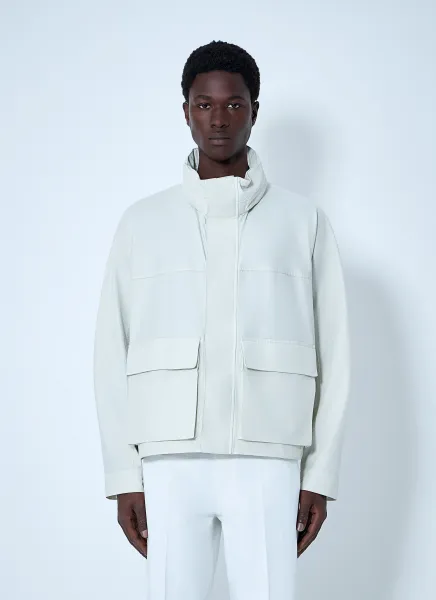 High-Collar Utility Jacket
