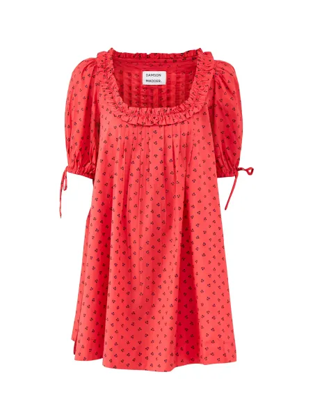 Jemima Cherry Print Mini Dress