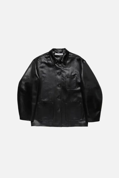 Satin logo overshirt
