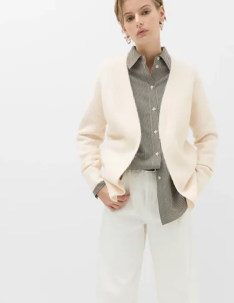 Marks & Spencer Edge To Edge Longline Cardigan With Wool