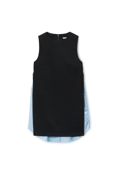 Shift Mini Dress with Zip Side Panels