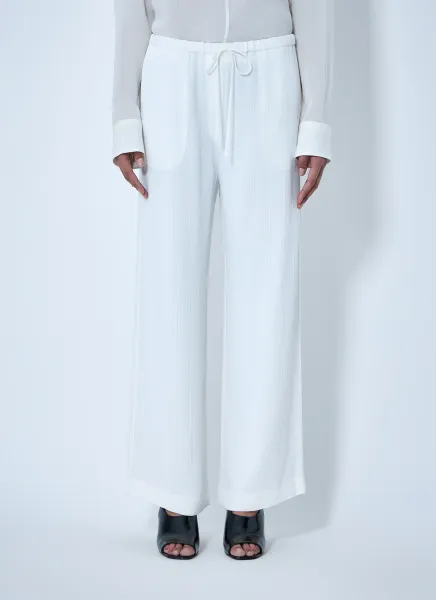 Wide-Leg Trousers with Drawstring Waist