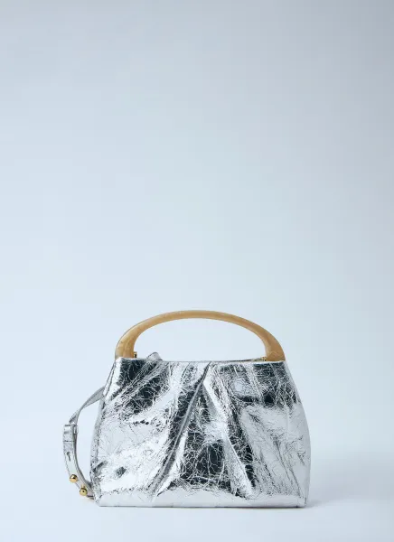 Metallic Structured Handbag