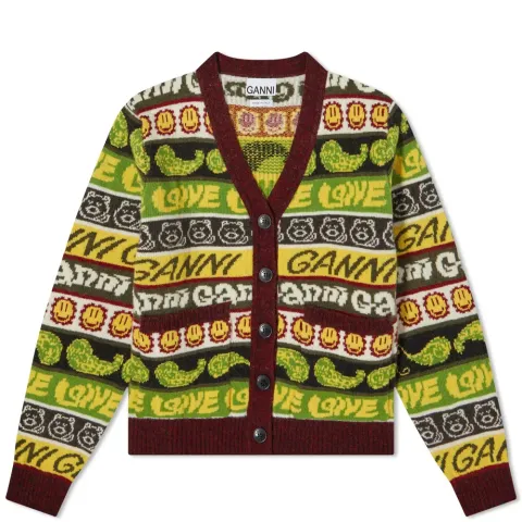 Knitted Cardigan Will All Over Pattern