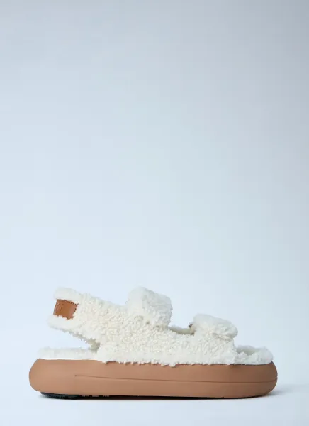 MB Shearling Sandals
