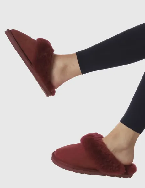 Jones Bootmaker Leather Sheepskin Mule Slippers