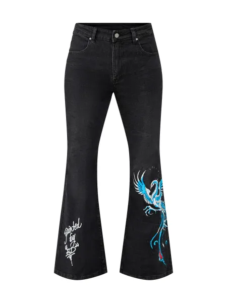 Ed Hardy Rising Phoenix Flared Jeans