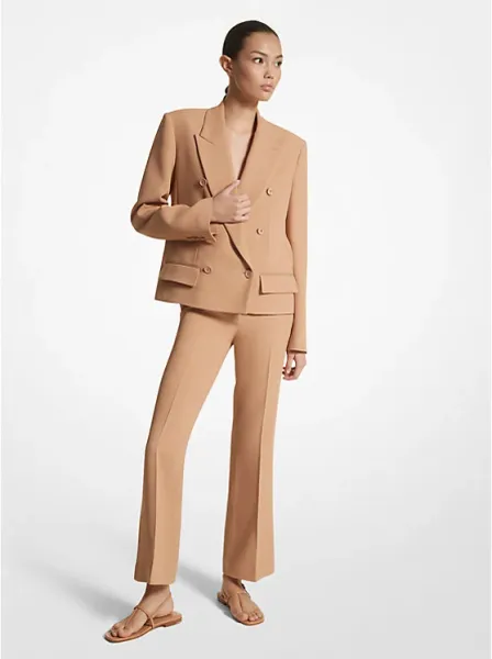 Michael Kors Double Crepe Sablé Cropped Jacket
