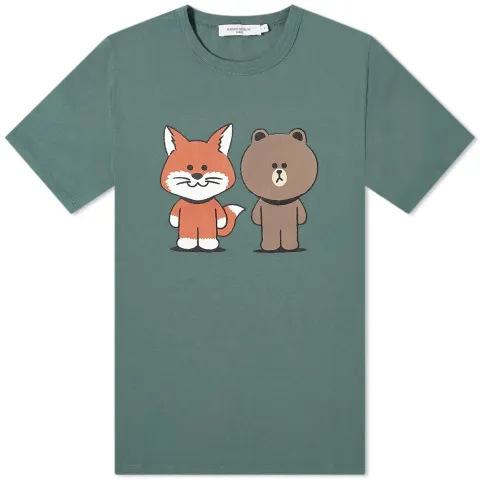 Maison Kitsuné x Line Friends Kitsuné Big Print T-Shirt
