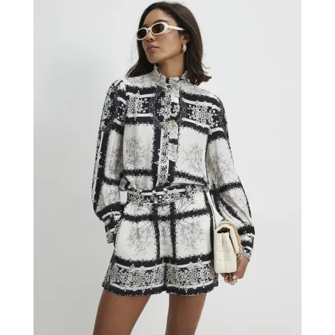 River Island Boarder Print Shirt